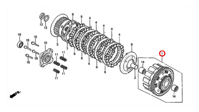 CBX400F クラッチハウジング リビルト済み CBX400F クラッチハウジング リビルト済み